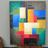 Oil painting on canvas signed Angelina Lavernia