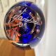 Blown glass bottle signed GAMBIER 1993