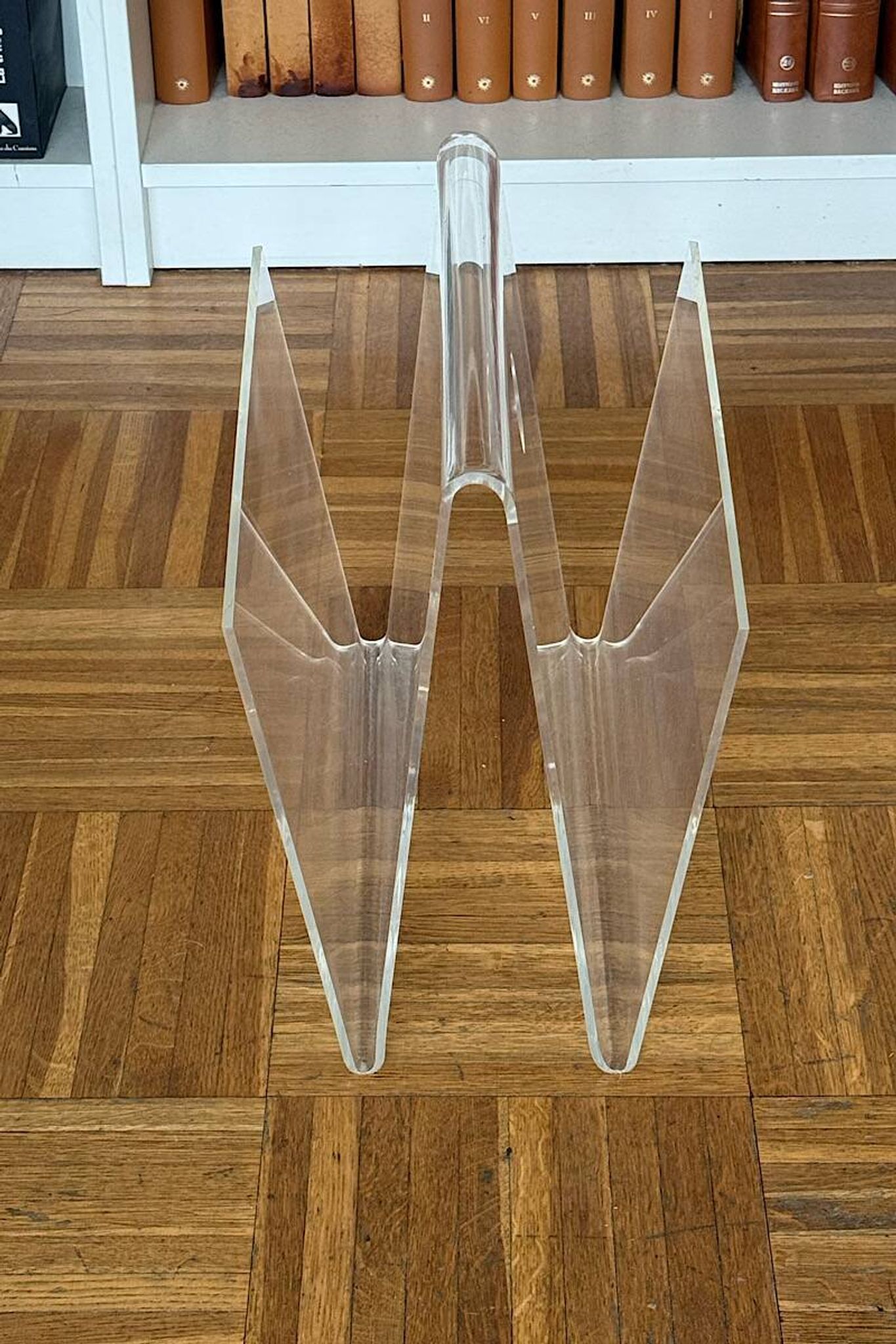 Vintage plexiglass magazine rack
