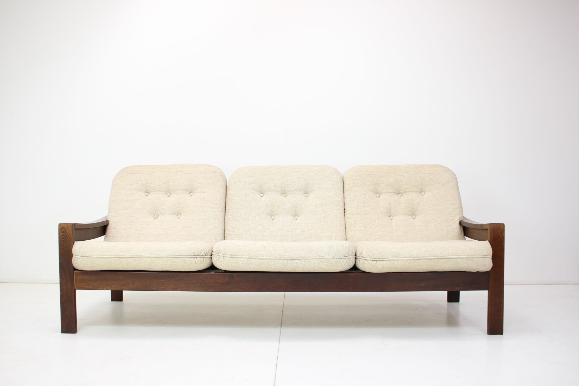 1980s three seater adjustable sofa / leda lux, czechoslovakia
