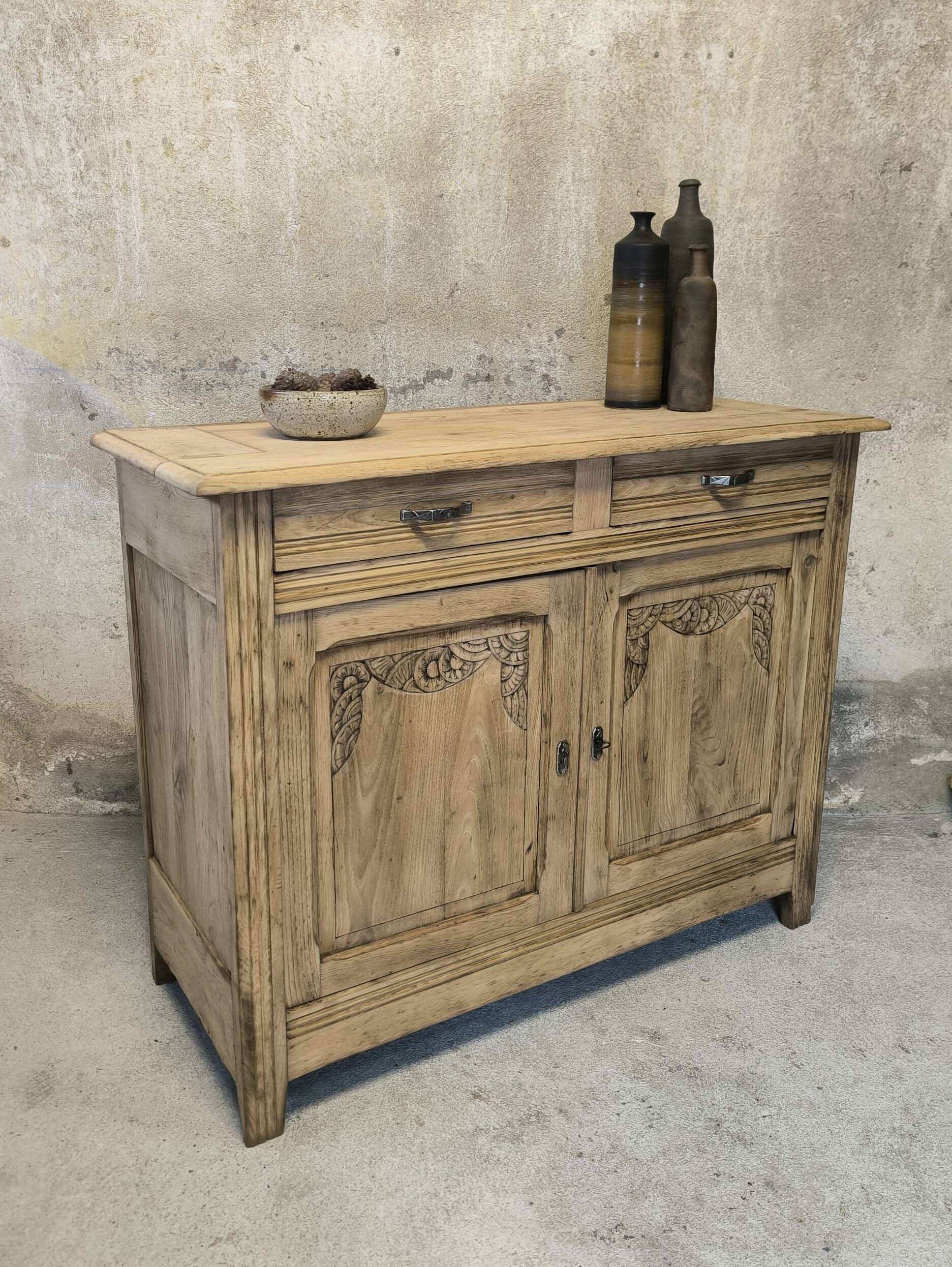 Vintage Art Deco wooden Parisian buffet.