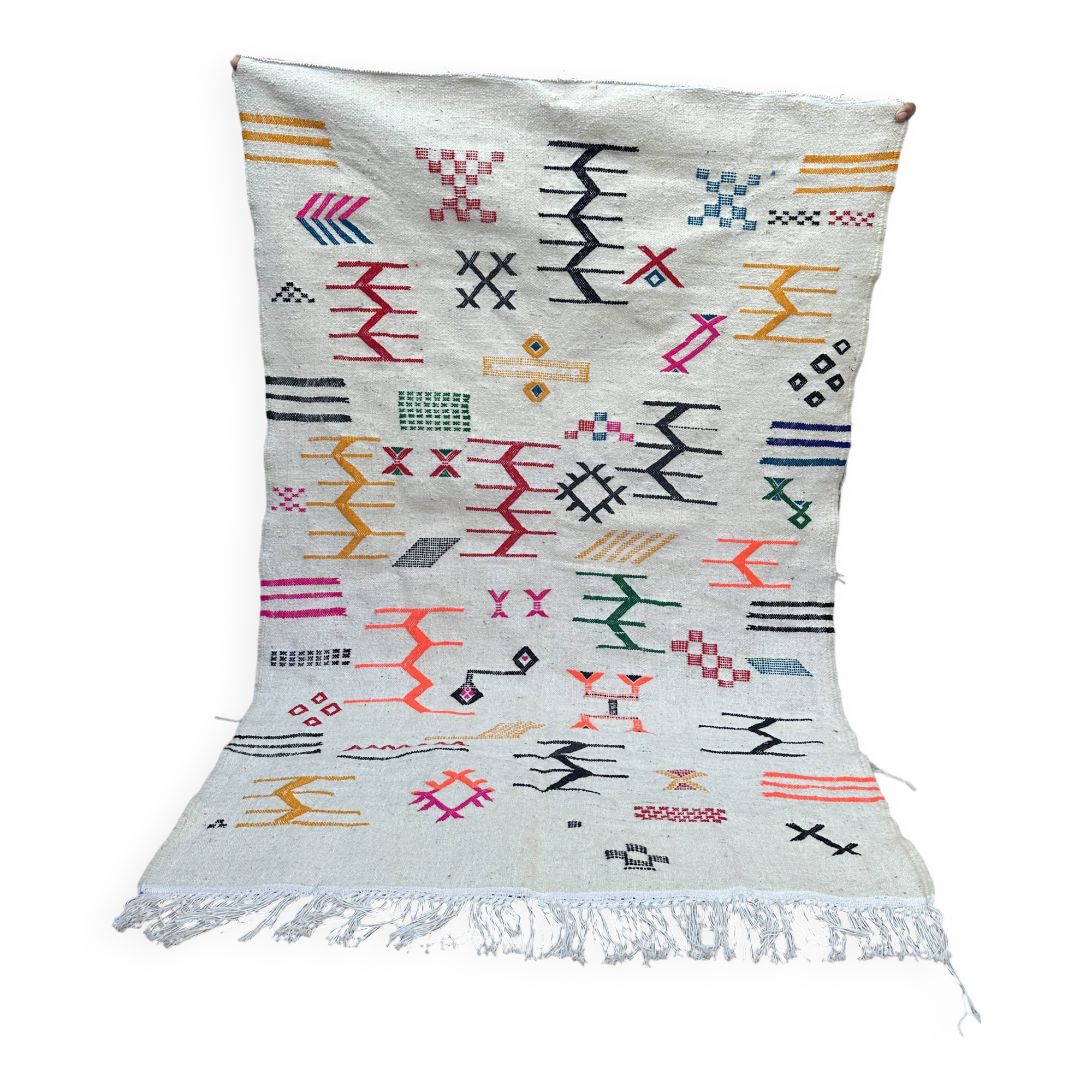 Moroccan Berber rug in hand-woven wool