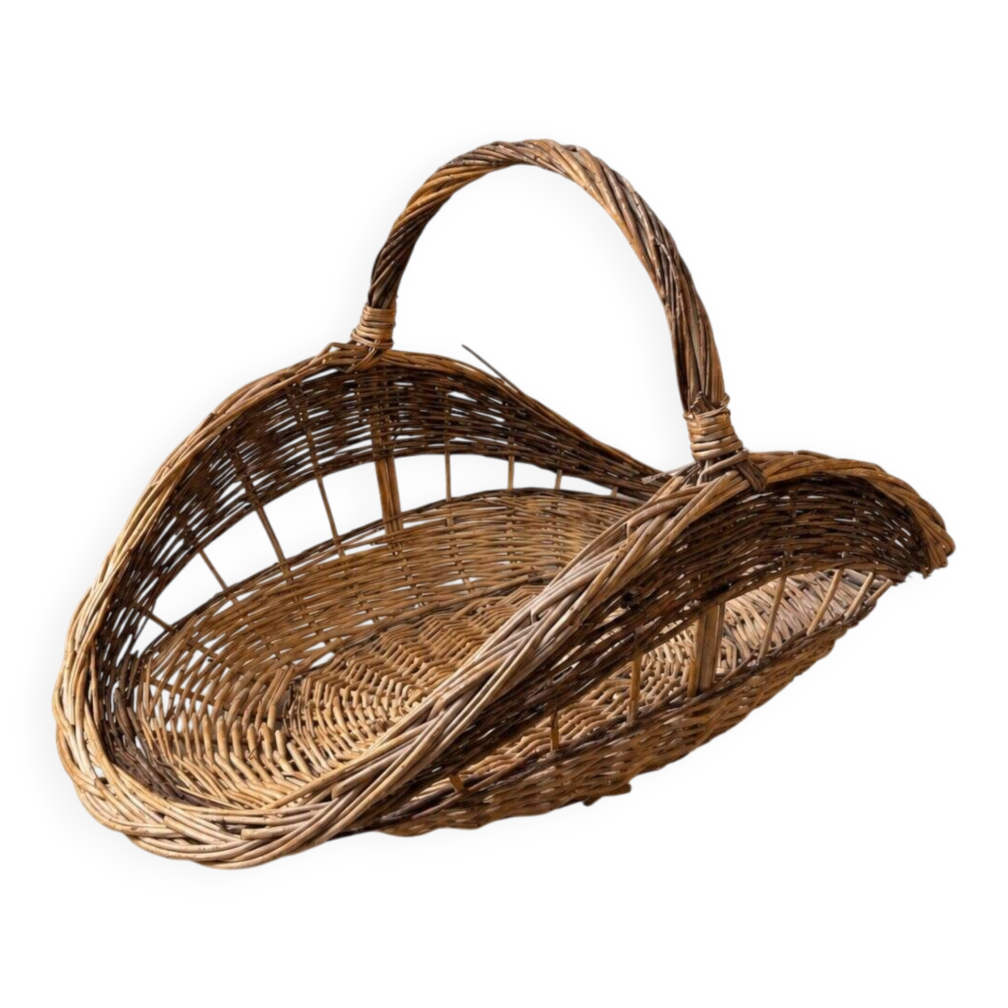 Panier à bûches en osier