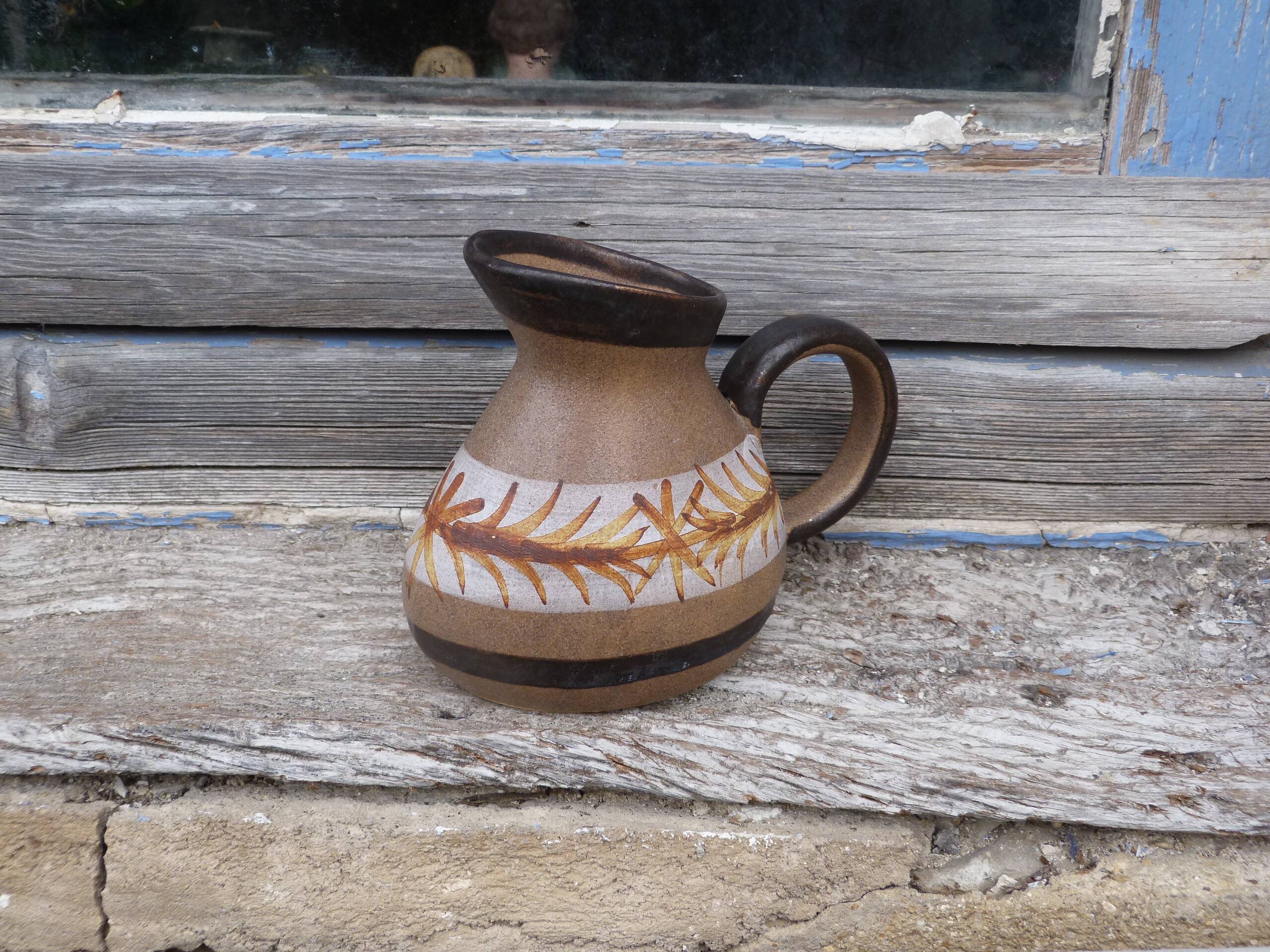 Old Quimper Keraluc terracotta pitcher