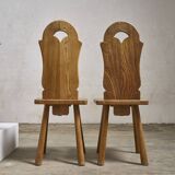 6 solid oak chairs