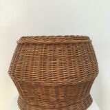 Xxl braided basket in wicker rattan