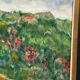 Original Swedish Oil on Canvas – “Hilly Landscape with Houses” by Lalla Blecher – Signed – Vintage & Framed