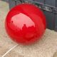 Wofi Leuchten red glass ball lamp from the 90s