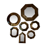 Set of 7 small vintage mirrors