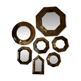 Set of 7 small vintage mirrors