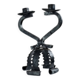 Brutalist sculptural iron candle holder | Netherlands | 1970s