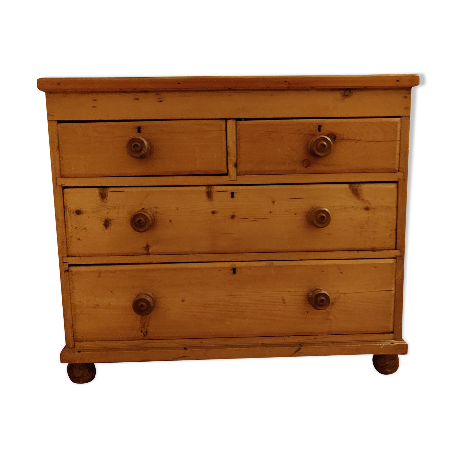 Commode 4 tiroirs en bois style anglais