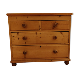 Chest of drawers 4 drawers in English style wood