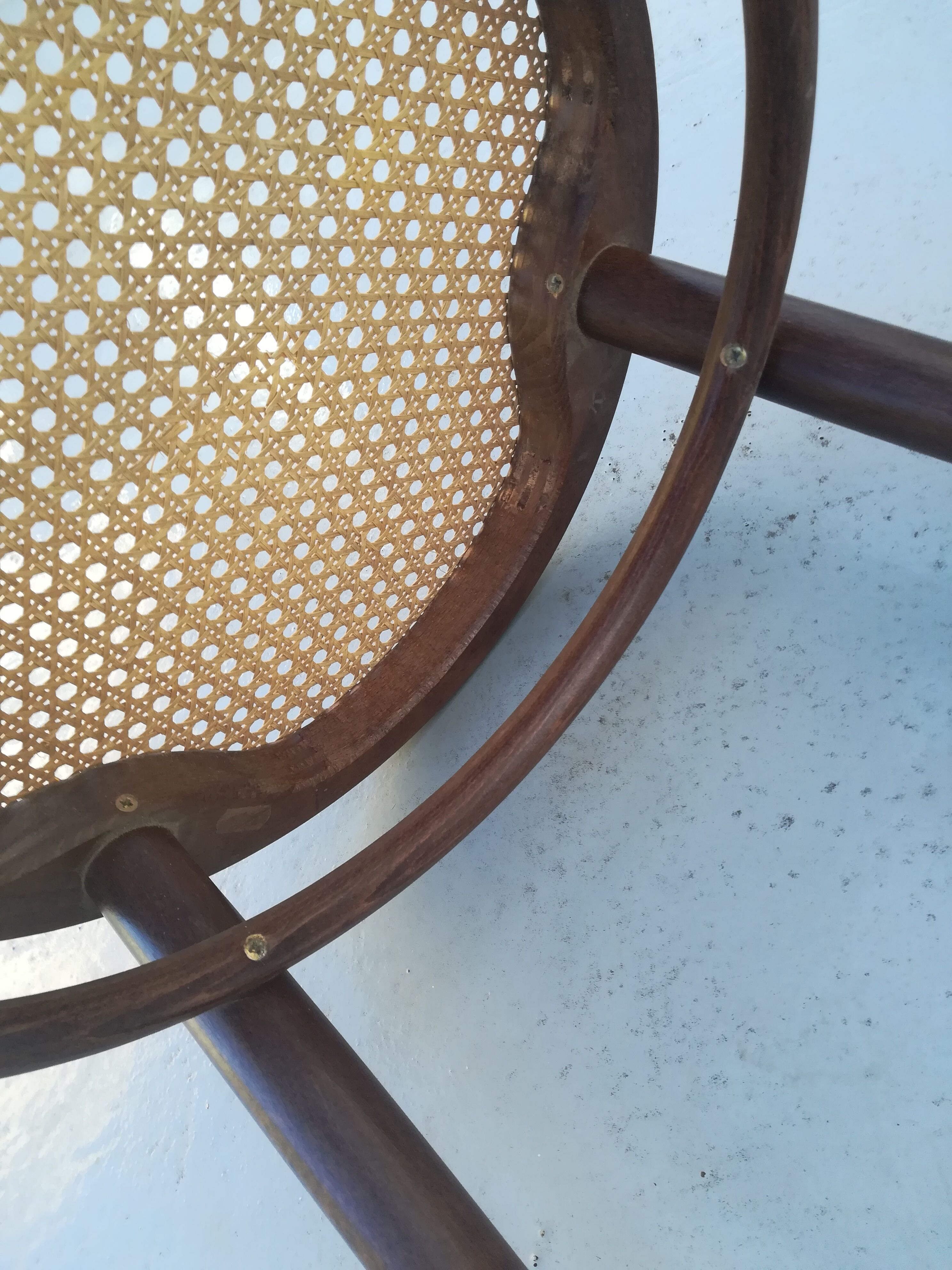 2 Curved wooden bistro chairs