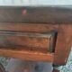 Antique solid wood side table with drawer