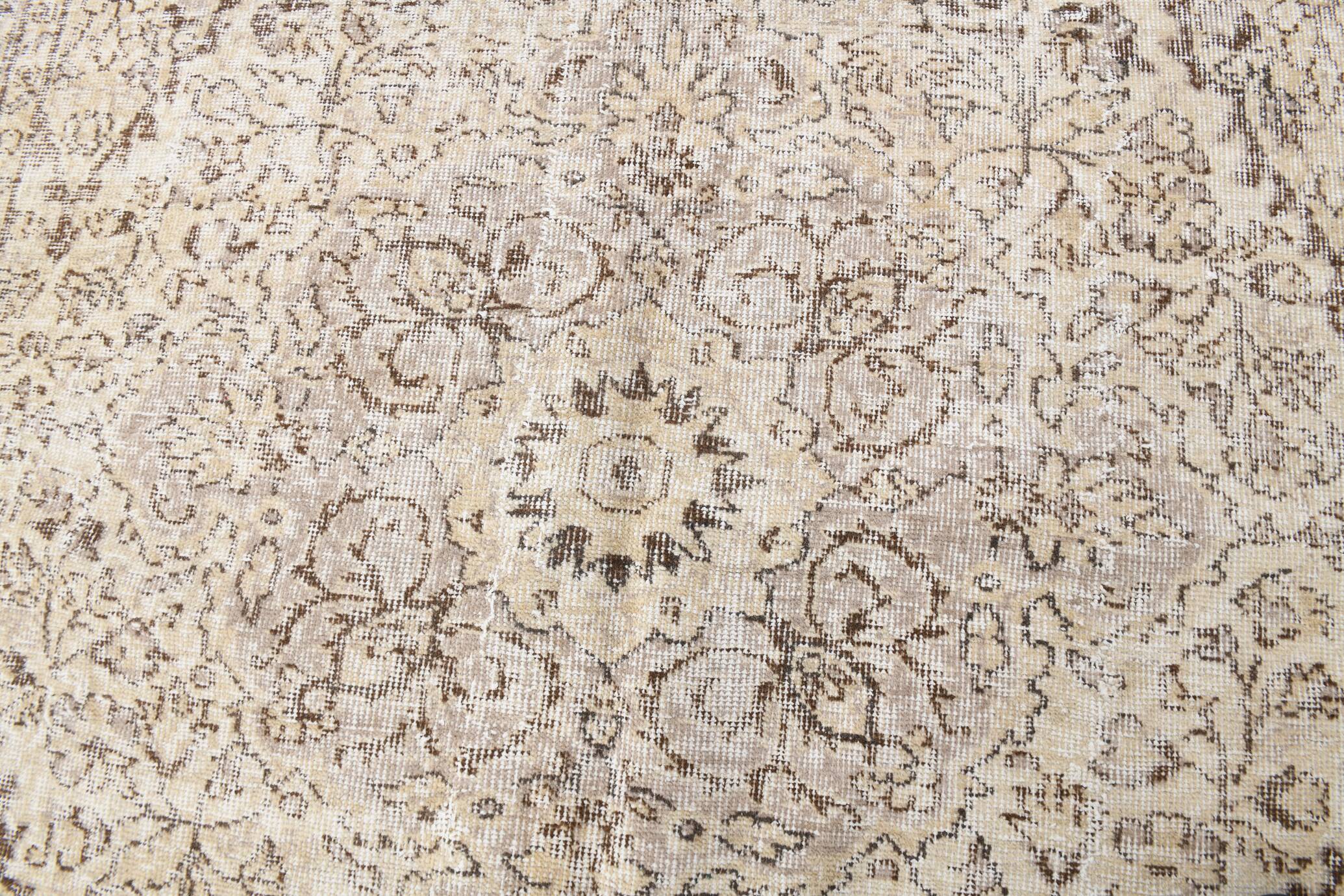5x9 Rug For Bedroom Brown & Beige Pastel Persian Rug, 170x274Cm SK 5461