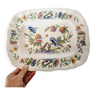 Large Dish, Plate or Rectangular Serving Tray in Sarraguemines French Ceramic Model