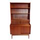 Bureau du secrétaire avec bibliothèque et porte tambour, Johannes Sorth, danois des années 1960 milieu du siècle