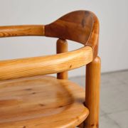 Table et 6 fauteuils brutalistes, Rainer Daumiller, Danemark, années 70