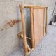 Vintage rattan wicker mirror wall coat rack