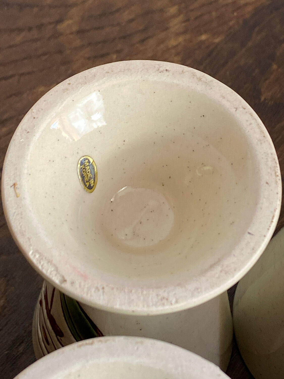 Six stoneware mazagrans
