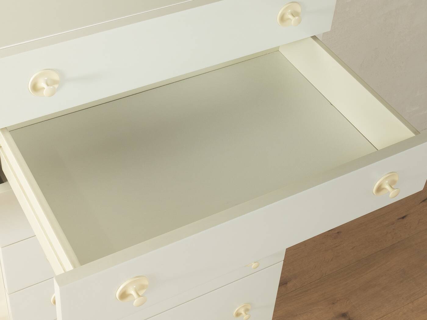 Expressive chest of drawers by interlübke, 1960s, white, seven drawers