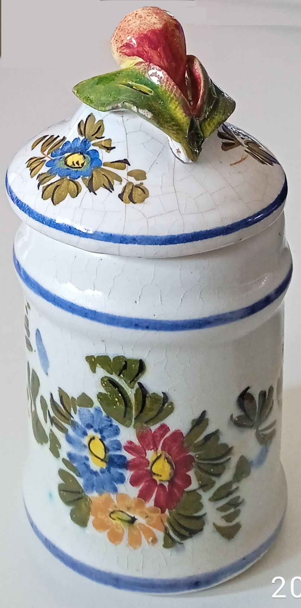 Small old earthenware spice pot