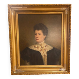 Portrait de femme huile sur toile signée