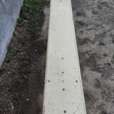 Old wooden farm bench vintage white fir industrial cloakroom