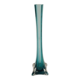 Blue colored glass soliflore vase