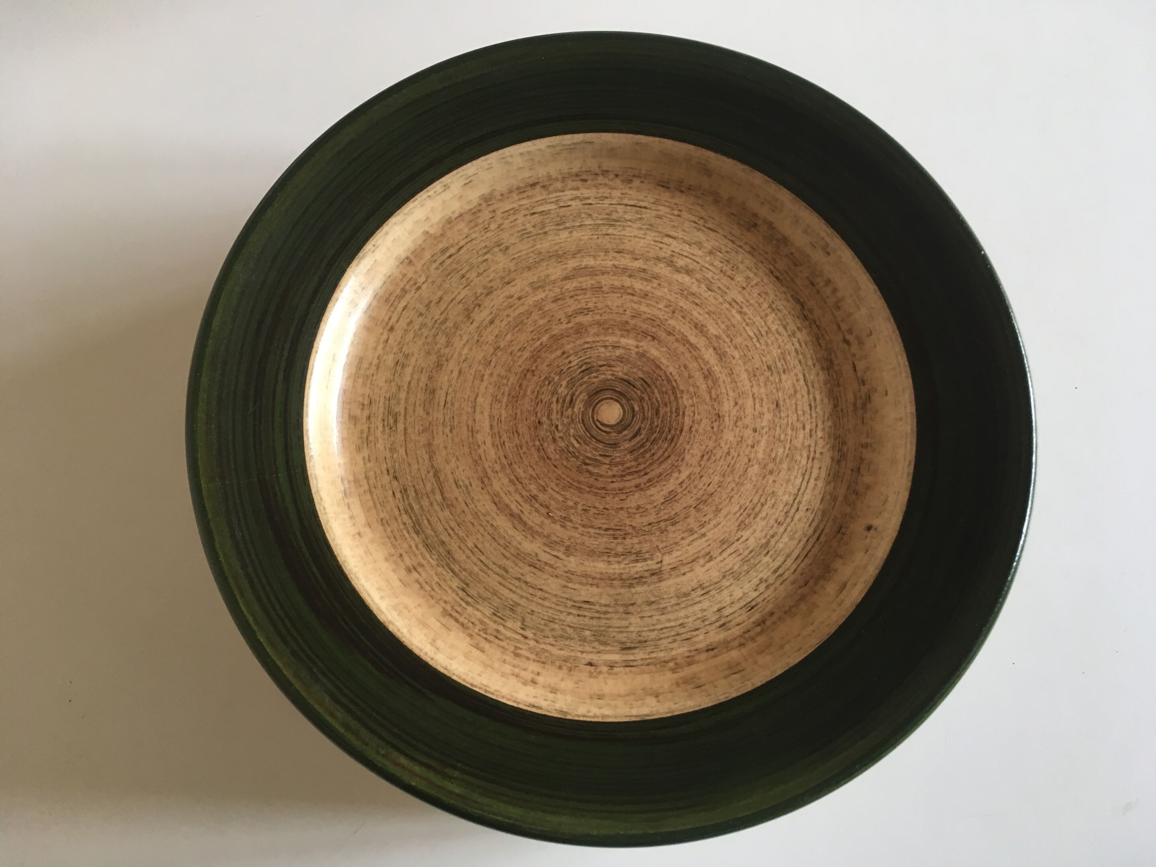 Set de 8 assiettes plates en grès 1970 St Clément bois de rondin de ferme