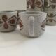 Sept tasses à déjeuner en grès 70s