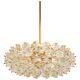 Dazzling chandelier, brass and crystal glass by Kinkeldey, Germany, 1970s.