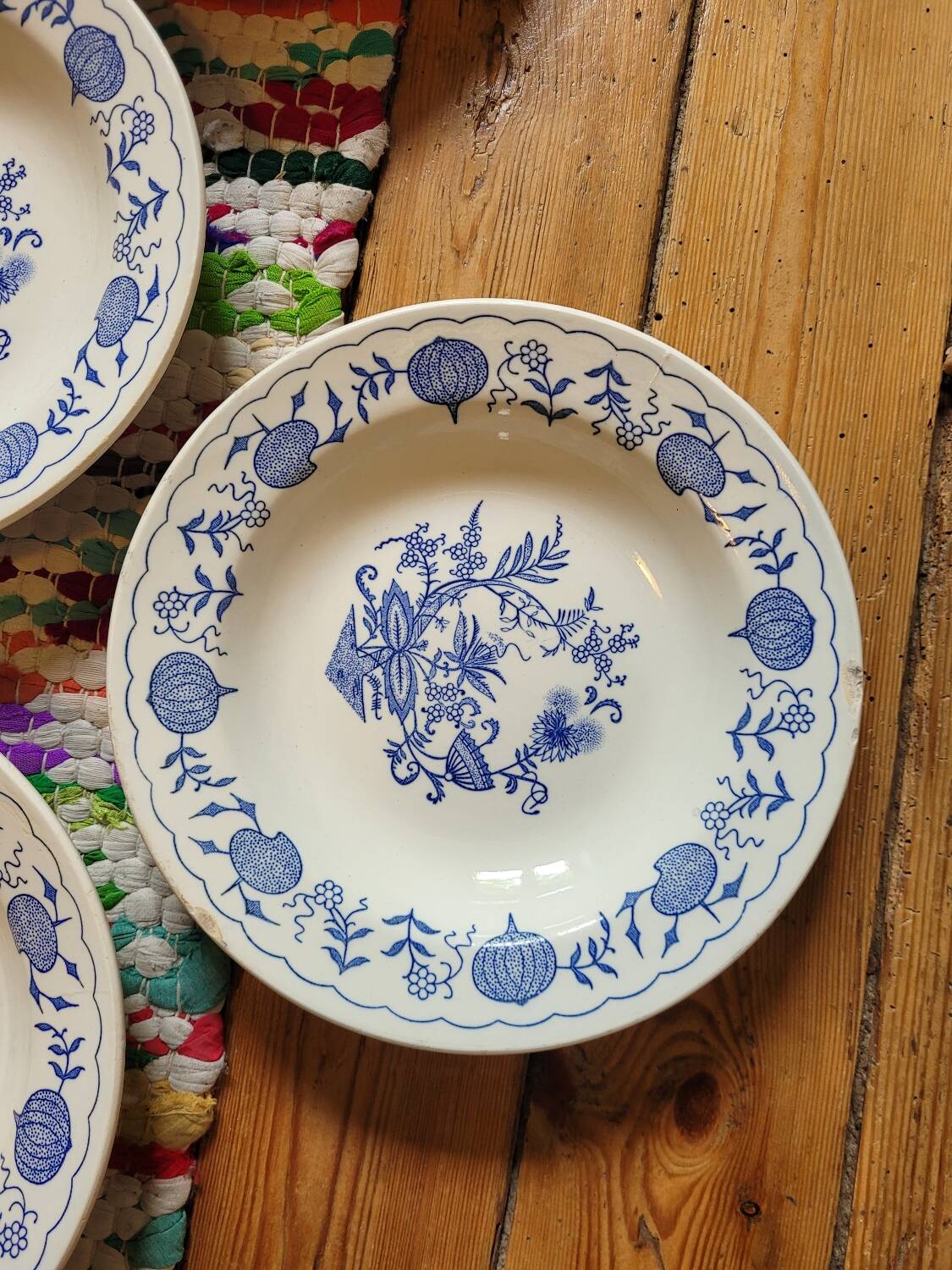 Lot de 5 assiettes creuses Blue Onion