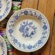 Set of 5 Blue Onion deep plates