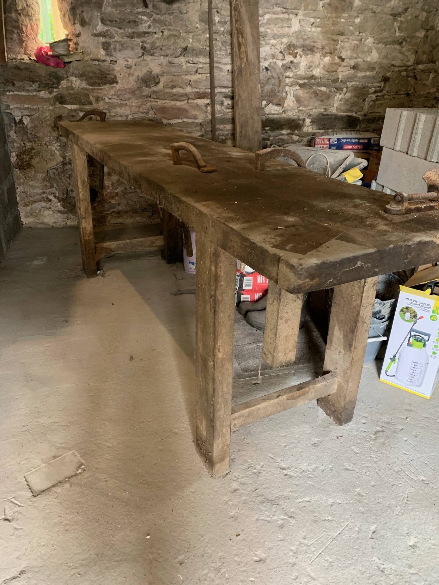 Solid wood workbench