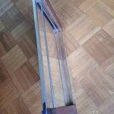 Modern tray - glass and rosewood - vintage