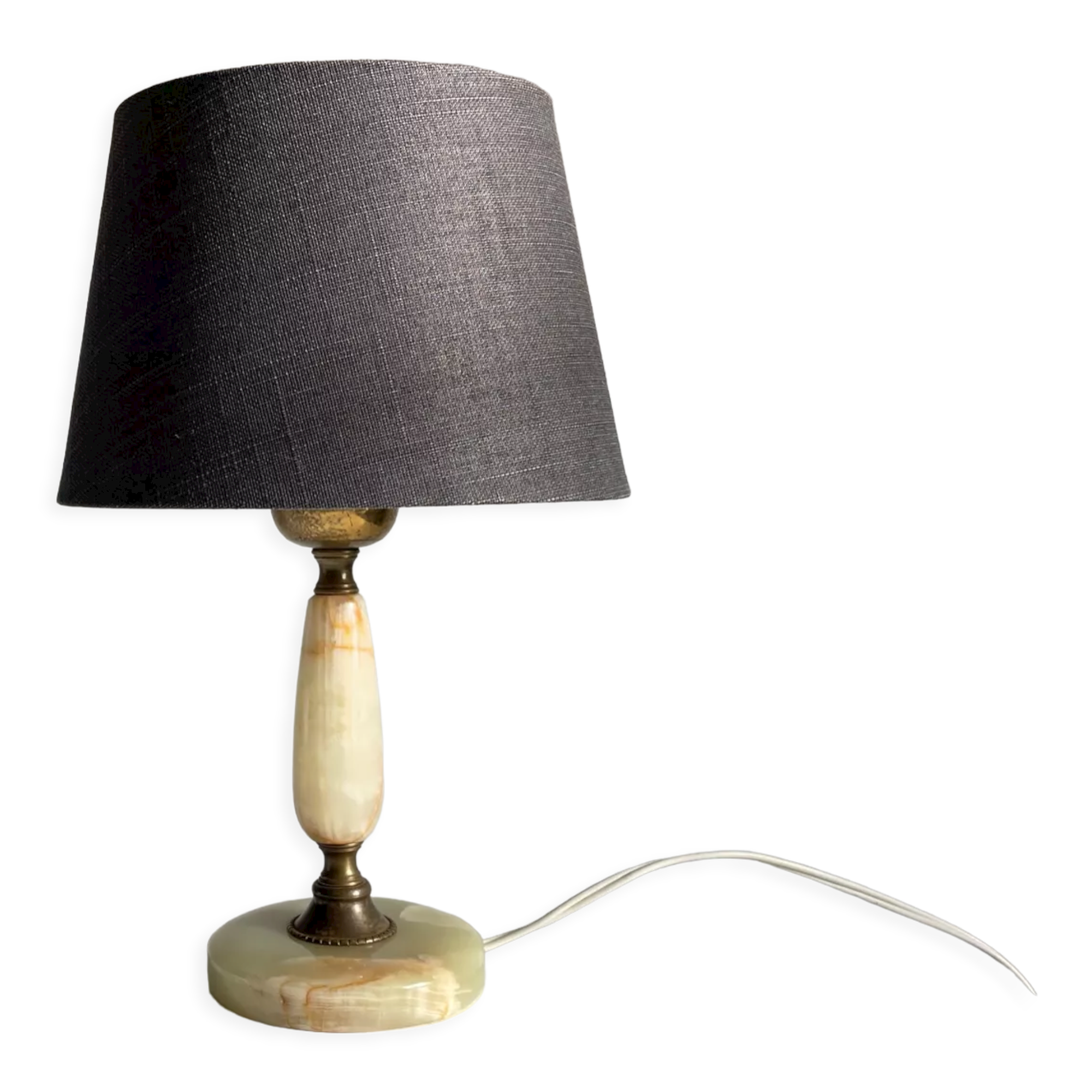 Lamp feet in vintage onyx stone