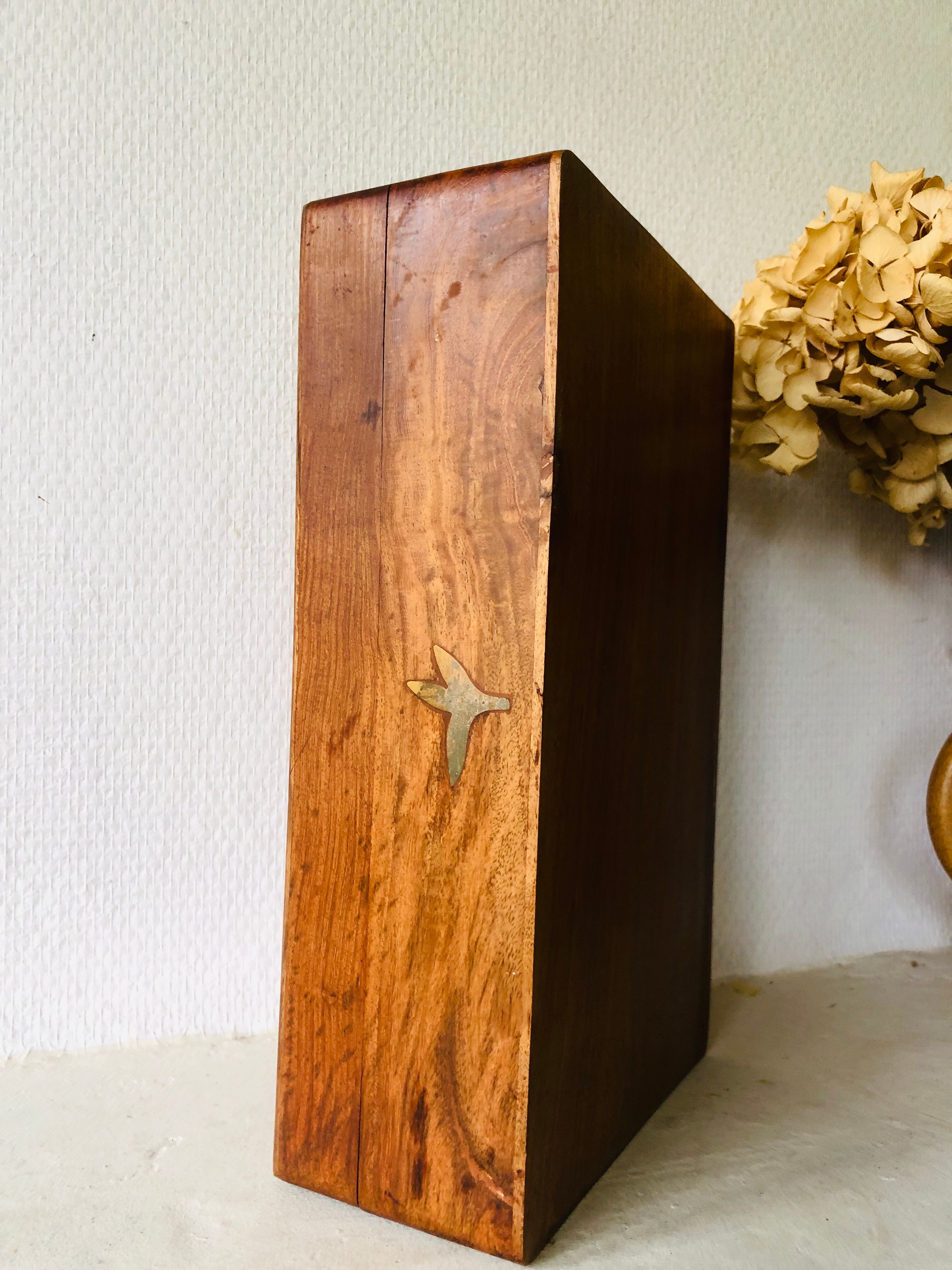 Wooden box with lockers