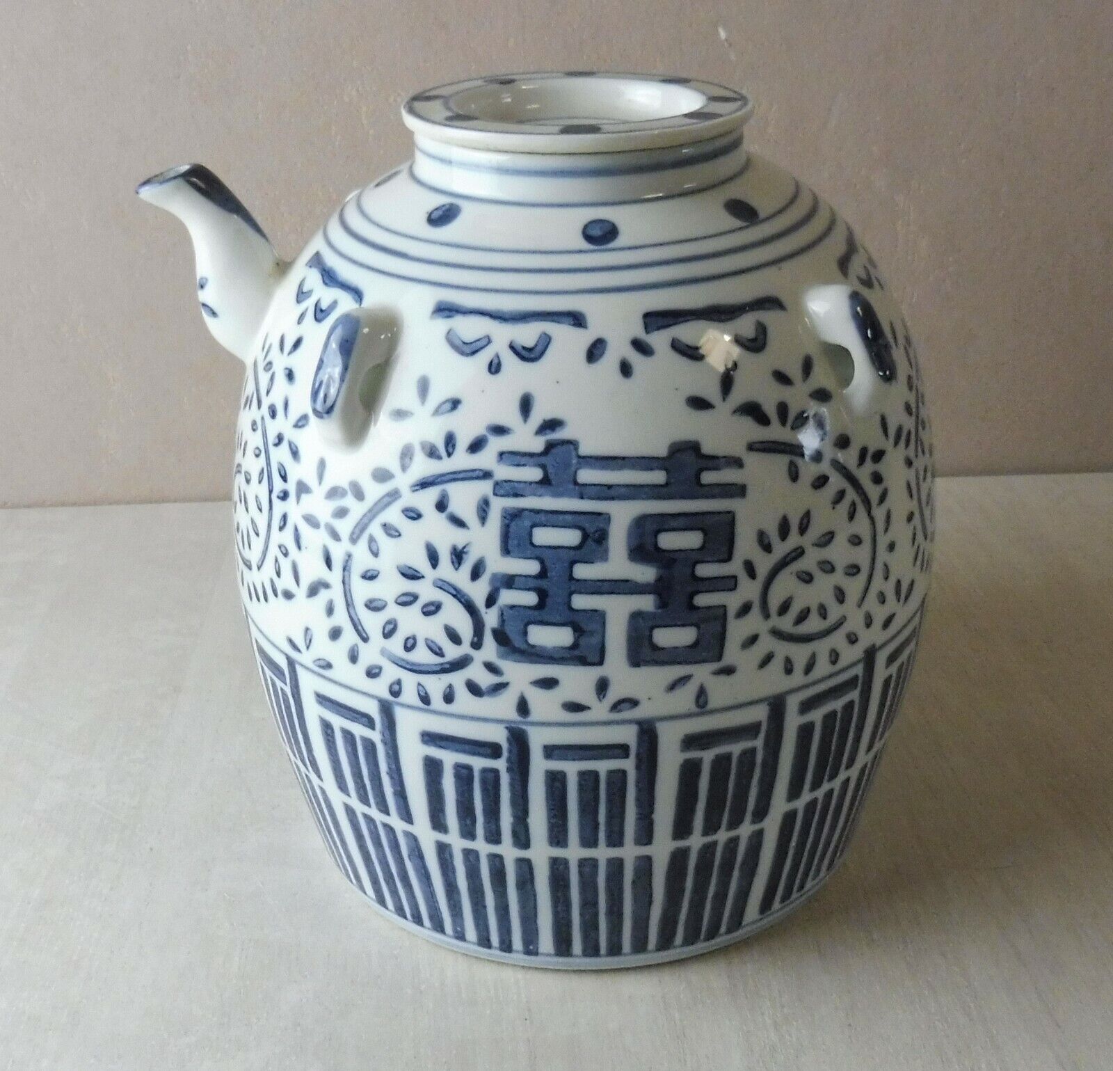 Old wedding teapot, porcelain, China