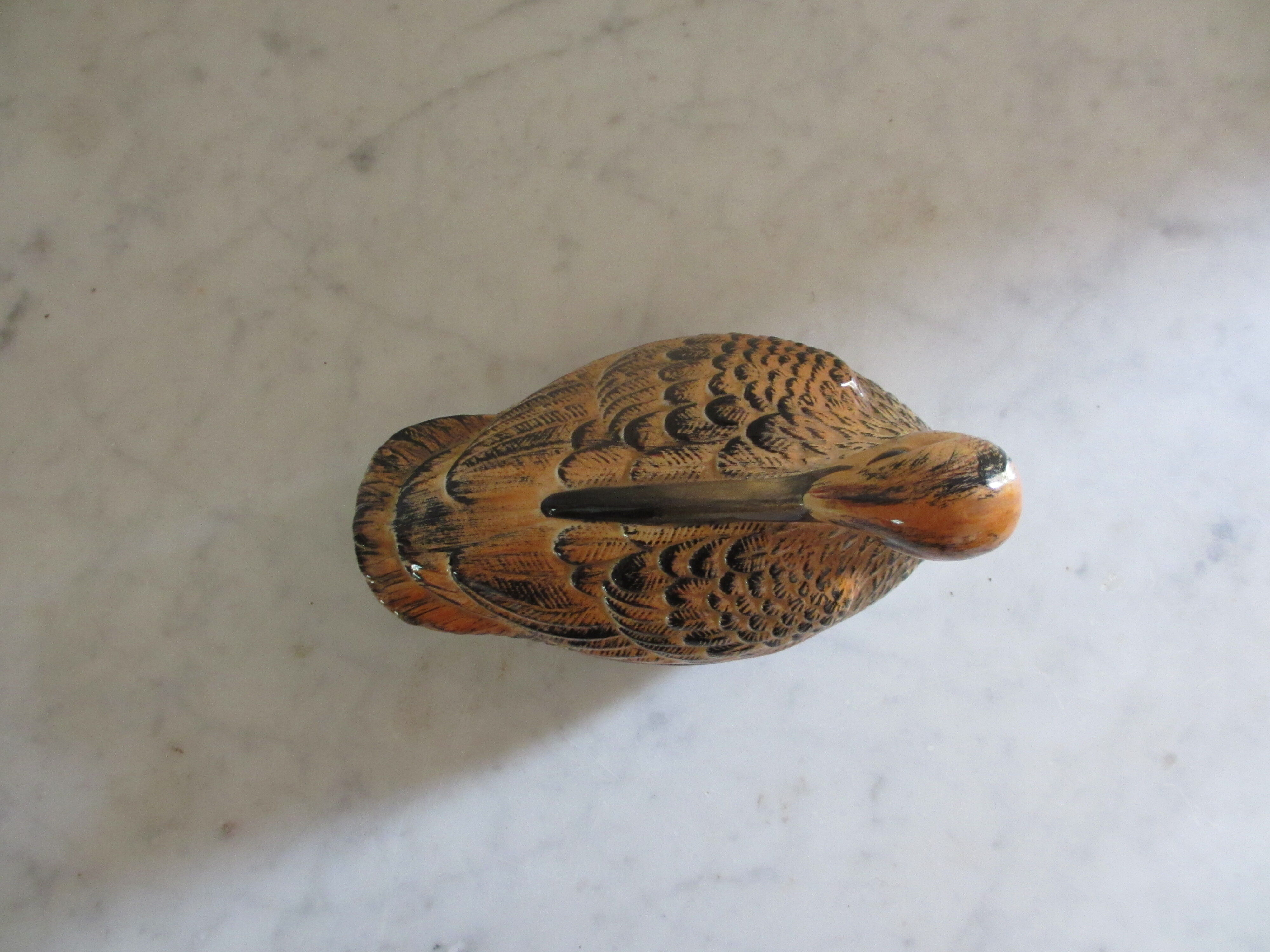 Zoomorphic enamelled earthenware terrine