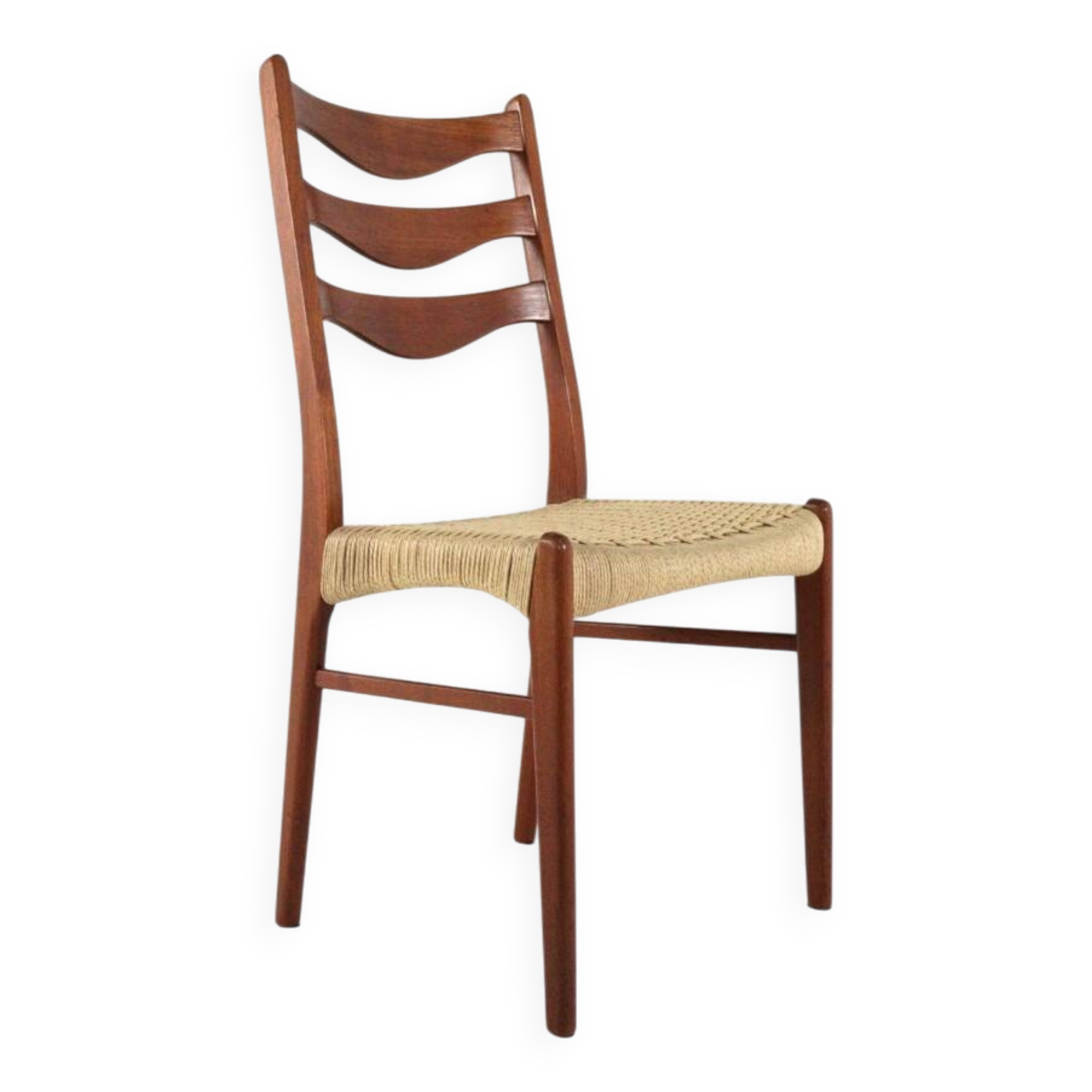 Set of 4 Arne Wahl Iversen for Glygnore papercord chairs