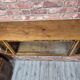 Rare 3-Zone Art Deco Walnut Wall Display Cabinet with Slatted Glass Doors