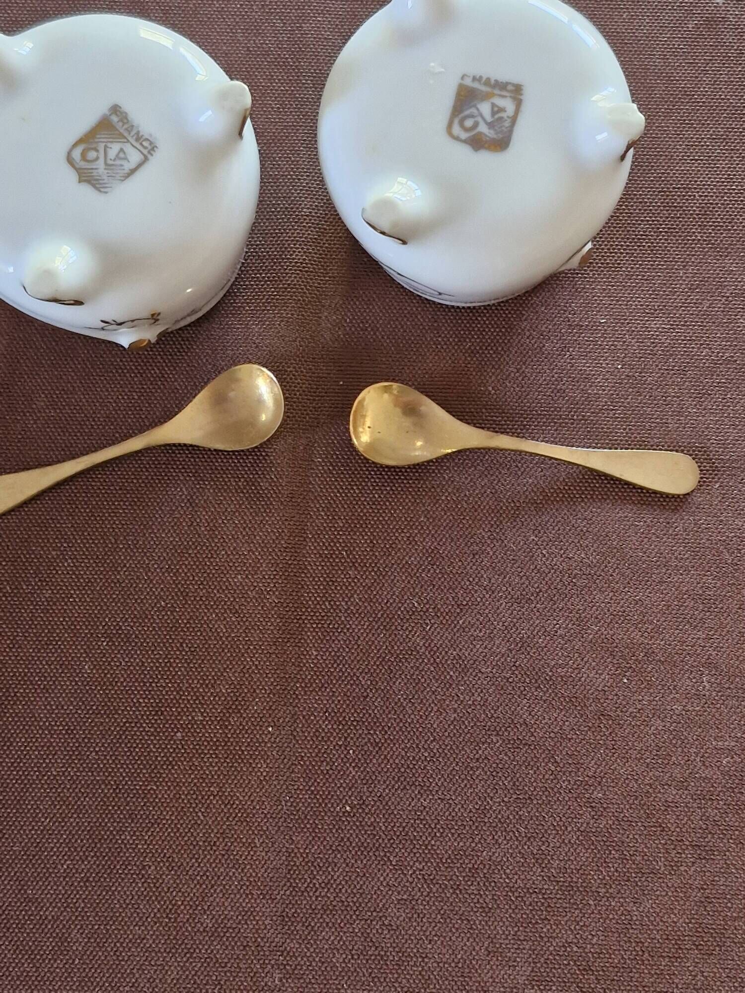 Vintage porcelain salt and pepper shakers.