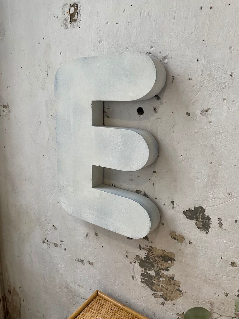 Lettre E métal XL 60cm