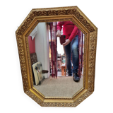 Golden wooden mirror 85X62cm