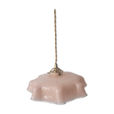 Suspension en opaline rose
