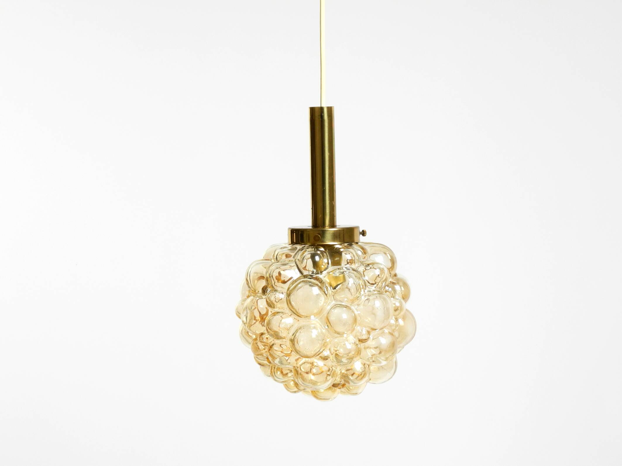 Original glass bubble pendant lamp from the 1960s | Manufactured by Limburg