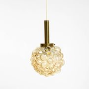 Original glass bubble pendant lamp from the 1960s | Manufactured by Limburg