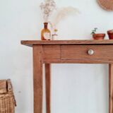 Table de ferme ancienne et son tiroir - petit bureau